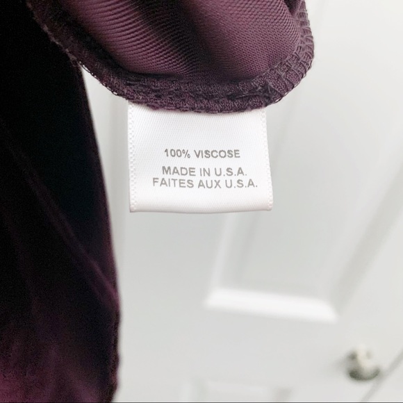 MISA Ruffle One-shoulder Velvet Top In Plum Velvet - Picture 7 of 8